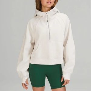 Lululemon scuba oversized half zip hoodie - white opal m/l